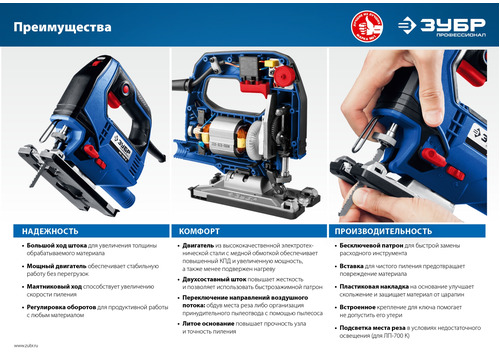 Электрический лобзик ЗУБР ЛП-700 К