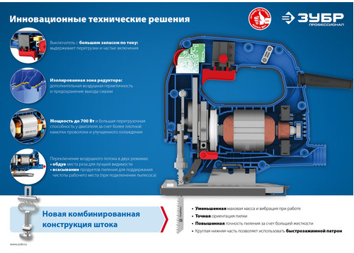 Электрический лобзик ЗУБР ЛП-700 К