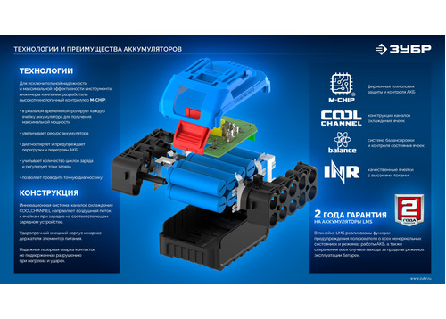 Зарядное устройство ЗУБР TC-20-4 Turbo CHARGE для АКБ 20 В, 4 порта, 9 А, тип LMS