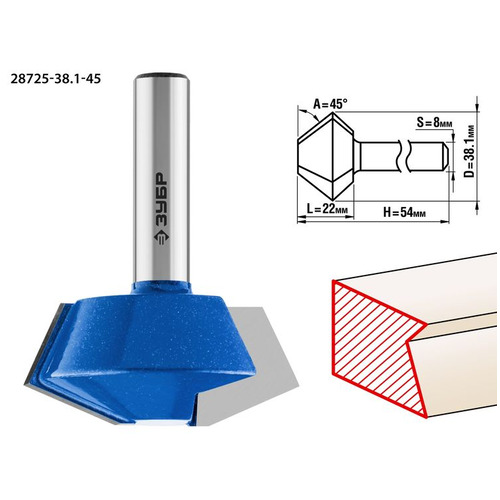 Фреза ЗУБР 28725-38.1-45