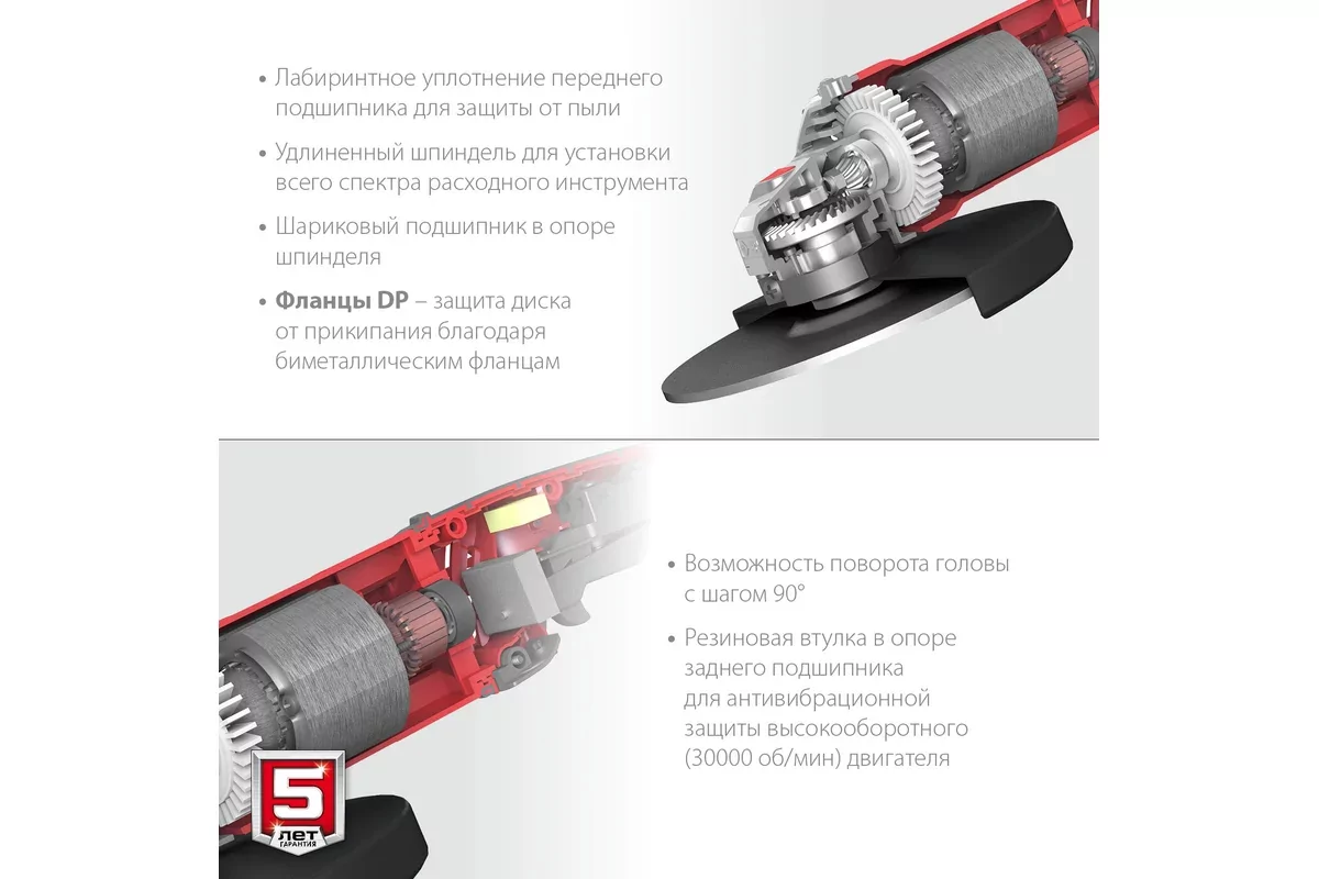 Угловая шлифмашина ЗУБР УШМ-180-2005 П