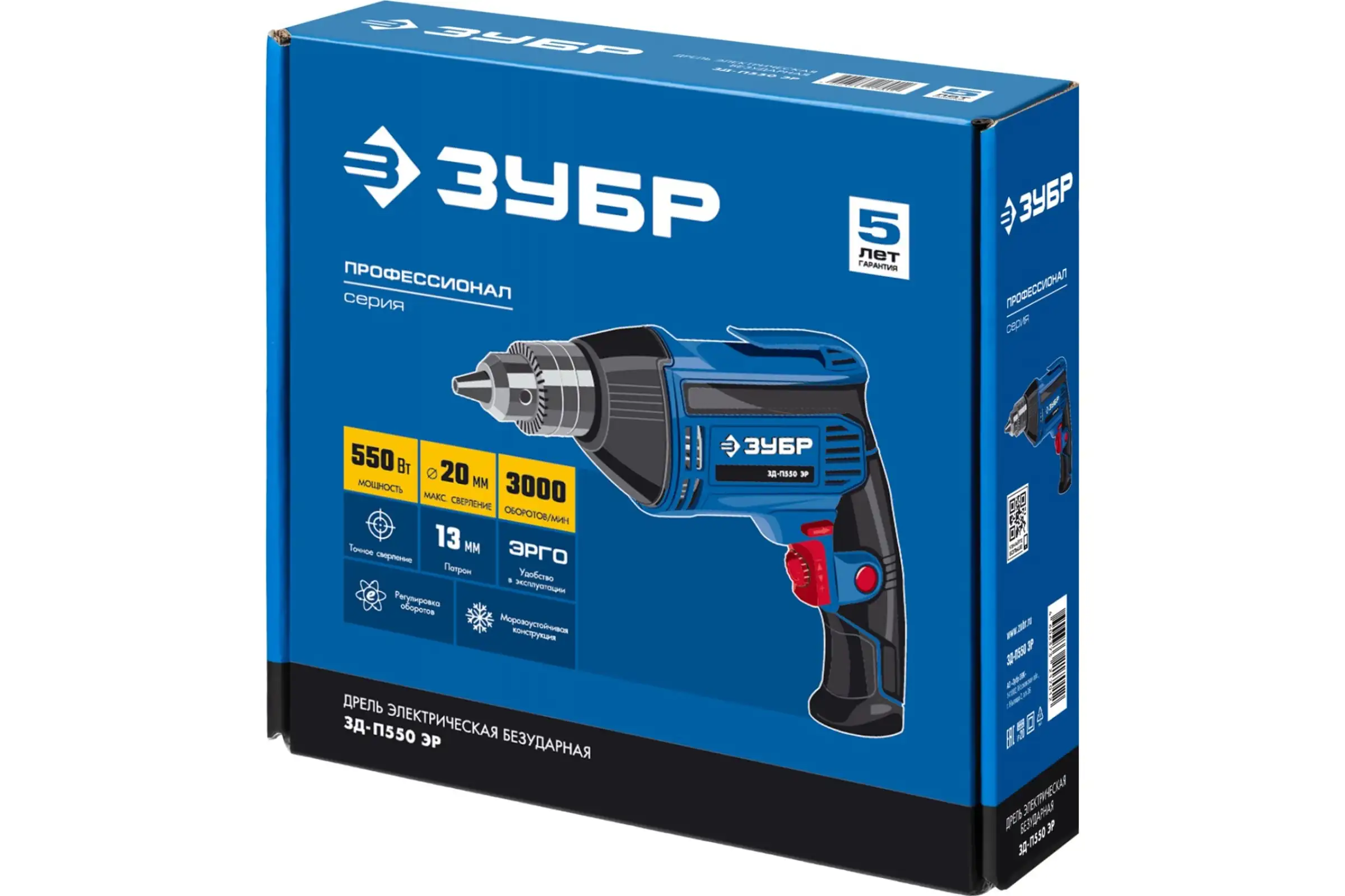 Безударная дрель ЗУБР ЗД-П550 ЭР