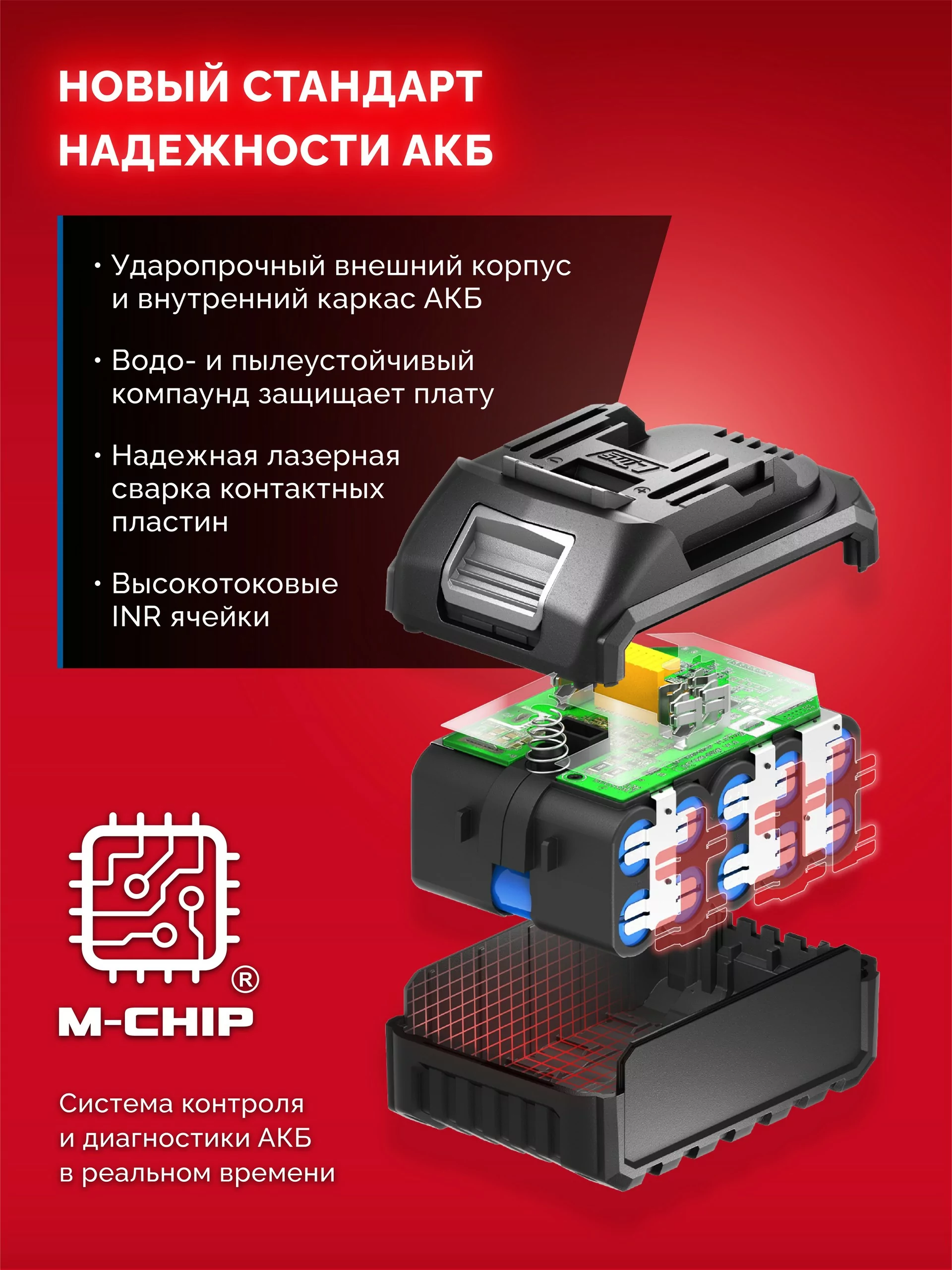 Бесщеточная ударная дрель-шуруповерт ЗУБР ДБУ-165-22 2 АКБ LMS (2 Ач), в сумке