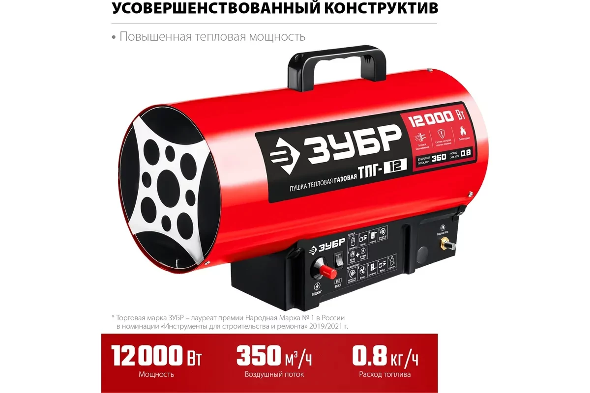 Газовая тепловая пушка ЗУБР ТПГ-12