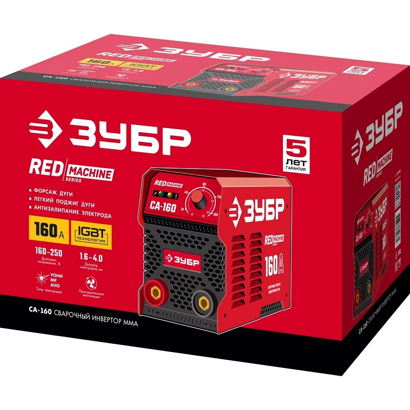 Сварочный инвертор ЗУБР 160 А, СА-160