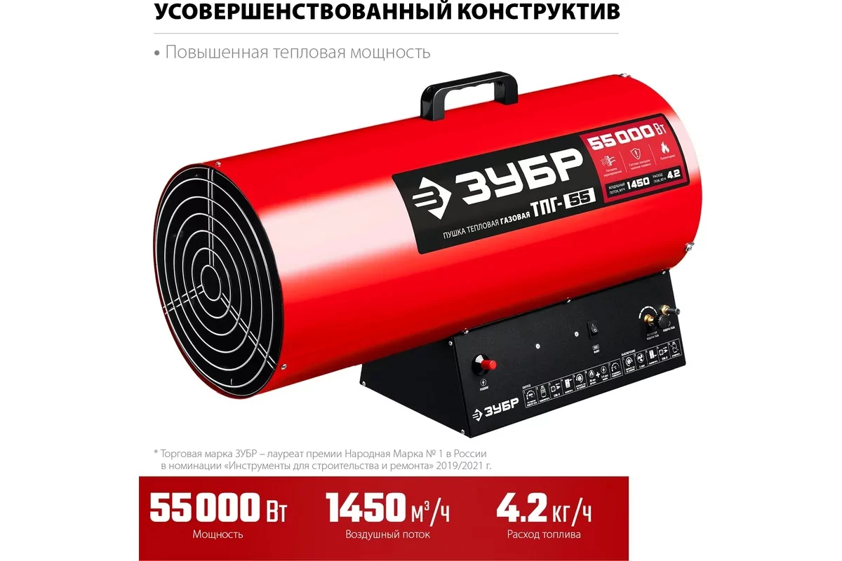 Газовая тепловая пушка ЗУБР ТПГ-55