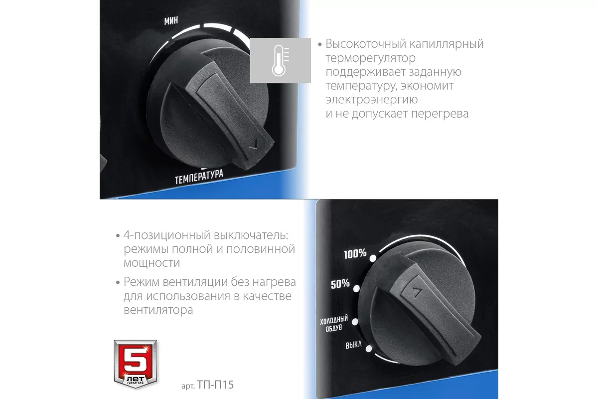 Пушка тепловая электрическая ЗУБР ТП-П15