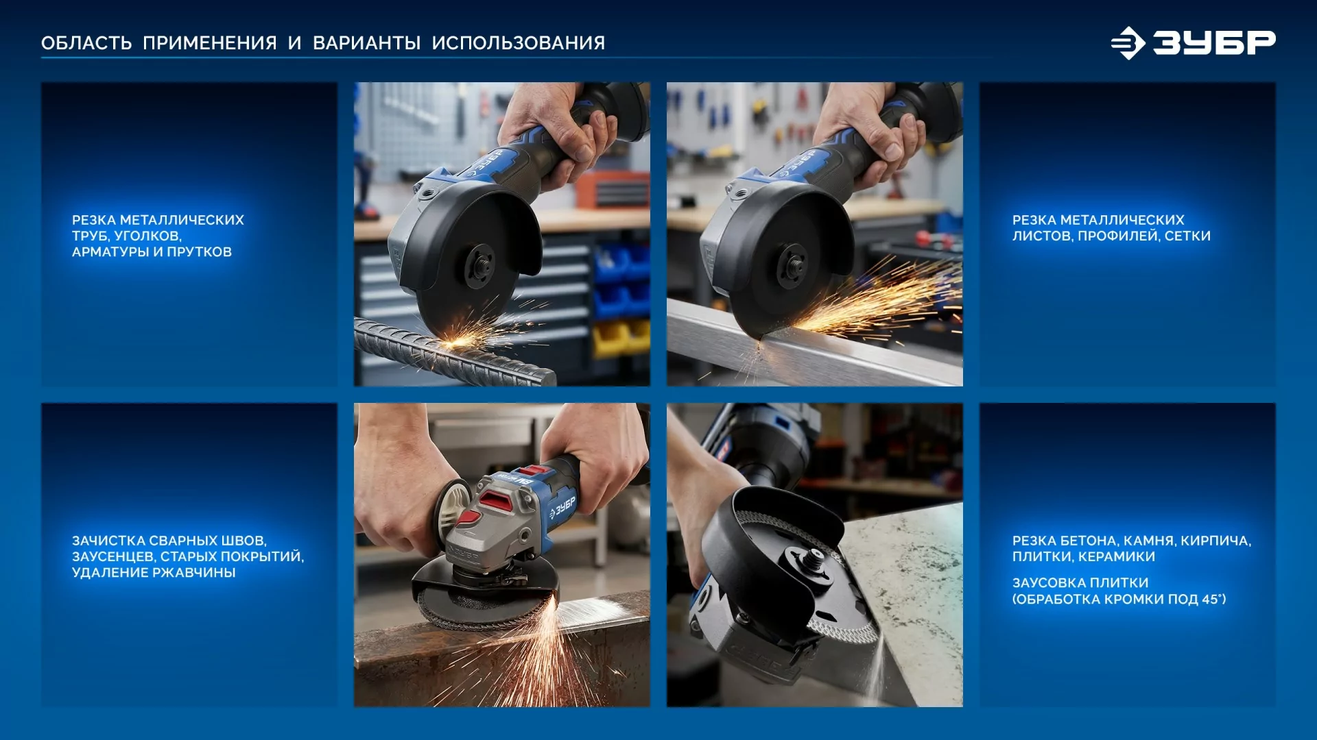 Бесщеточная УШМ ?Сотка? ЗУБР AB-100-850 без АКБ (LMS), в коробке