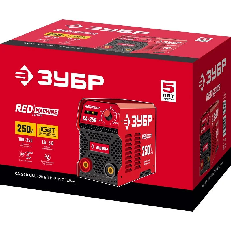 Сварочный инвертор ЗУБР 250 А, СА-250