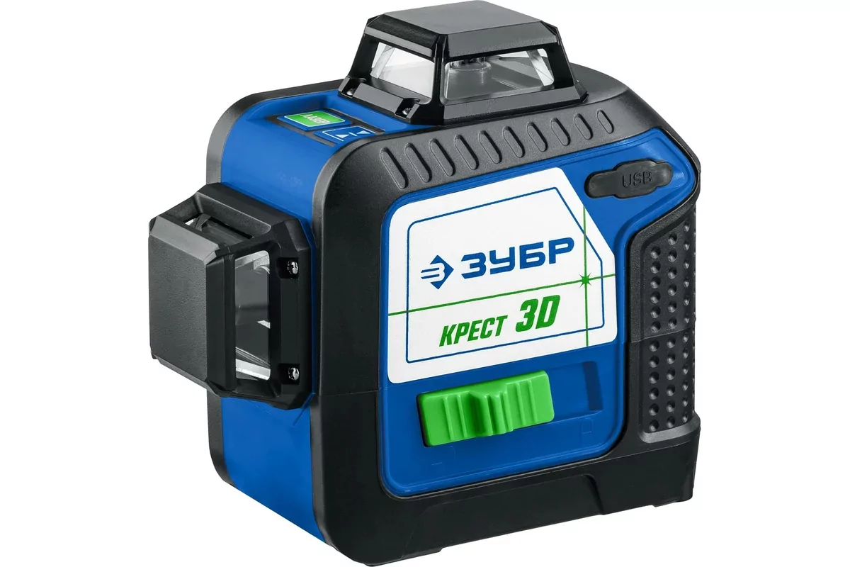 Лазерный нивелир ЗУБР КРЕСТ 3D 34909
