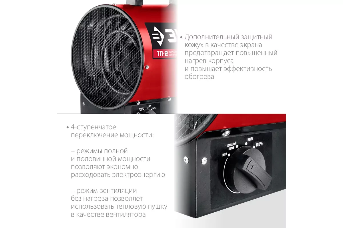 Пушка тепловая электрическая ЗУБР ТП-2